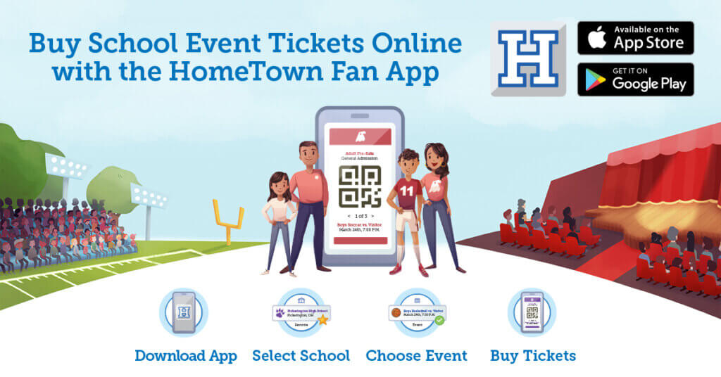 Buy school event tickets online with the HomeTown Fan app