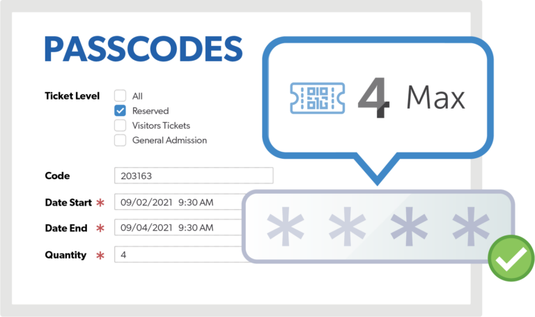 Digital ticketing passcodes
