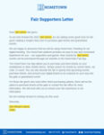 Fairs support letter