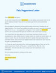 Fairs support letter