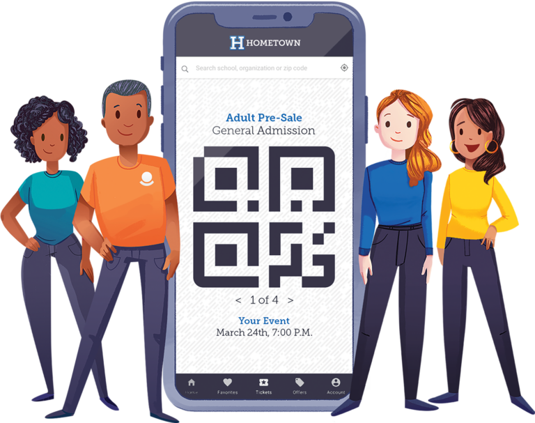 Buying ticket illustration